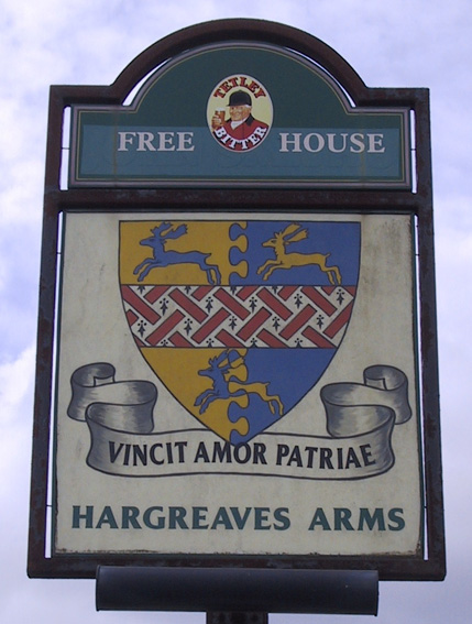 Coat of arms on the pub sign